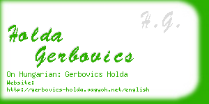 holda gerbovics business card